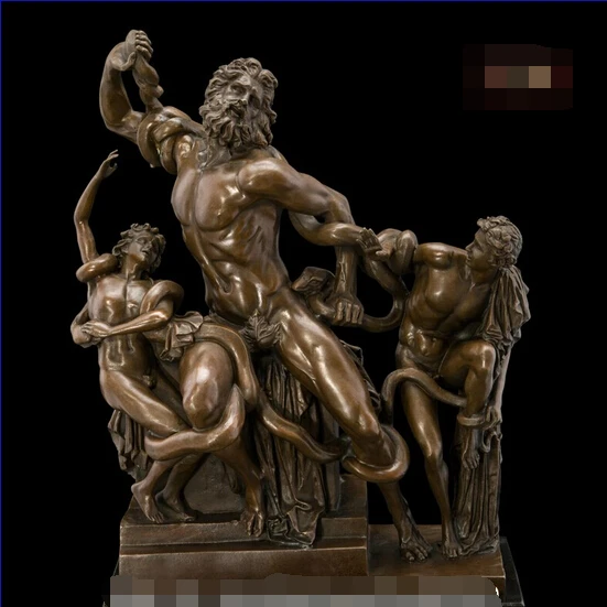 

Rome Greece Abstract Art Sculpture Bronze Copper Marble Laokon Statue Figurine