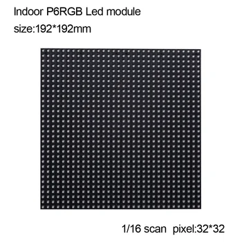 

Indoor P6 RGB 3in1 Module 32x32 Pixels SMD3528 HD led full color display screen