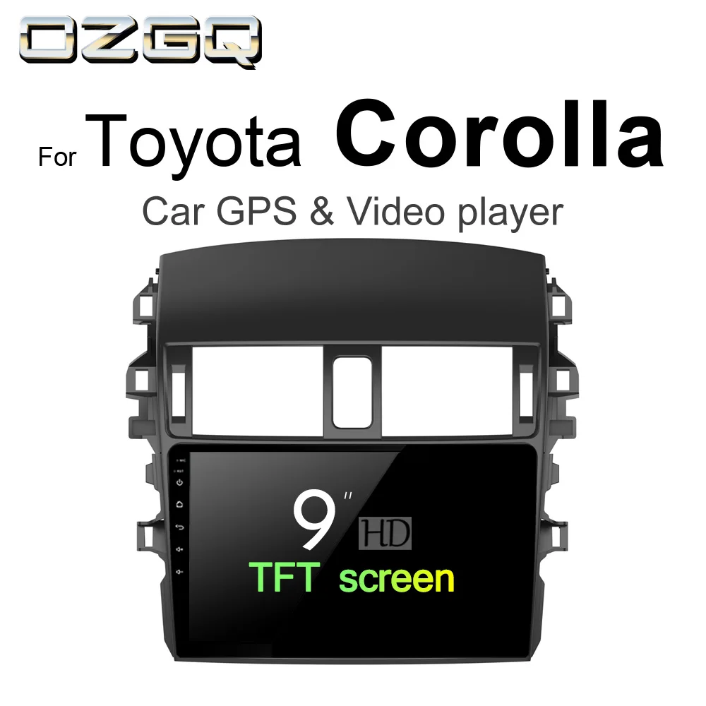 OZGQ Android 7 1 Автомобильный плеер для Toyota Corolla 2007-2015 GPS авто Navi BT Радио ТВ аудио видео
