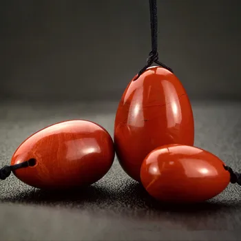 

Drilled Natural Red Jasper Yoni Eggs Jade Healing Massage Ball Eggs Kegel Exercise Ben Wa Ball Pelvic Floor Muscle Massager