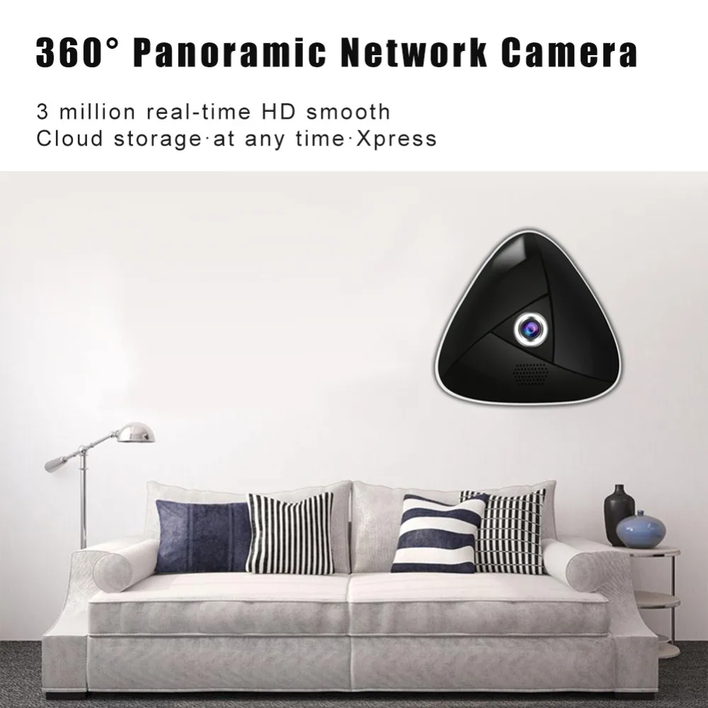 

360 Degree Home Security Wireless CCTV Camera Wireless Panoramic Mini IP Camera 3.0MP Video motion alert CCTV Security Camera