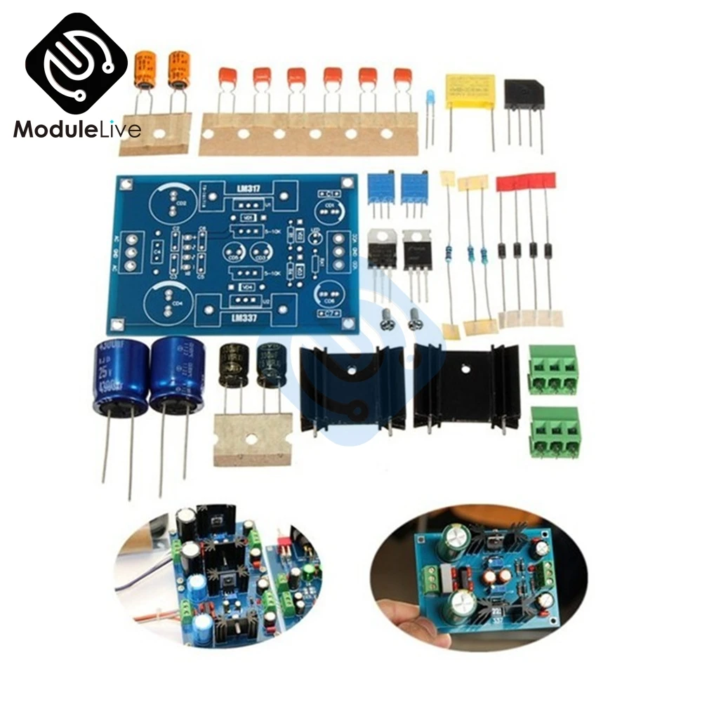 LM317 LM337 Регулируемый фильтрующий источник питания AC/DC 5 в 12 В 24 В регулятор напряжения PSU DIY комплекты модуль