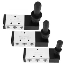 Пневматический клапан с ручным управлением 5 Порты и разъёмы 3-х позиционный ручной рычажный клапан 0~ 0.8Mpa воздушный клапан