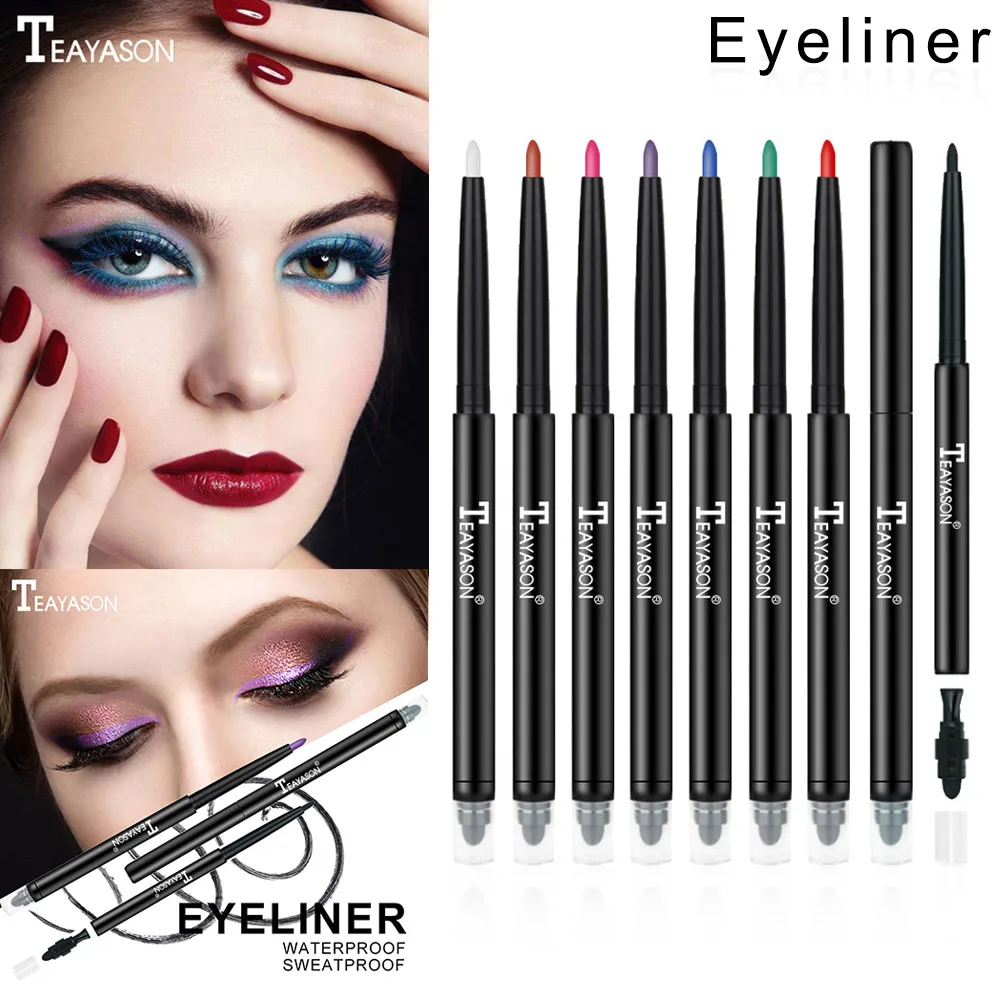 

12 Color Women Double Head Eye Shadow Eyeliner Pencil Waterproof Colorful Eye Shadow & Liner Combination Eyes Cosmetic H7JP