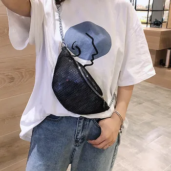 

HTNBO 2019 NEW FASHION Neutral Outdoor Zipper Leather Messenger Bag Sport Chest Bag Waist Bag teenager girls heuptas mannen