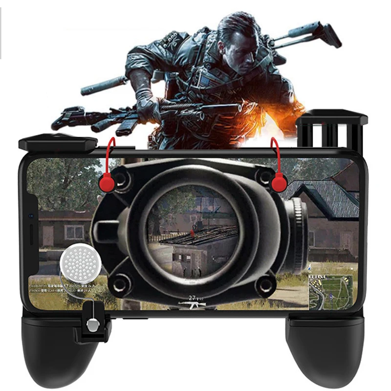 

For PUBG STG FPS Game Trigger Cell Phone Mobile Controller Fire Button Gamepad L1R1 Aim Key Joystick for iphone Android