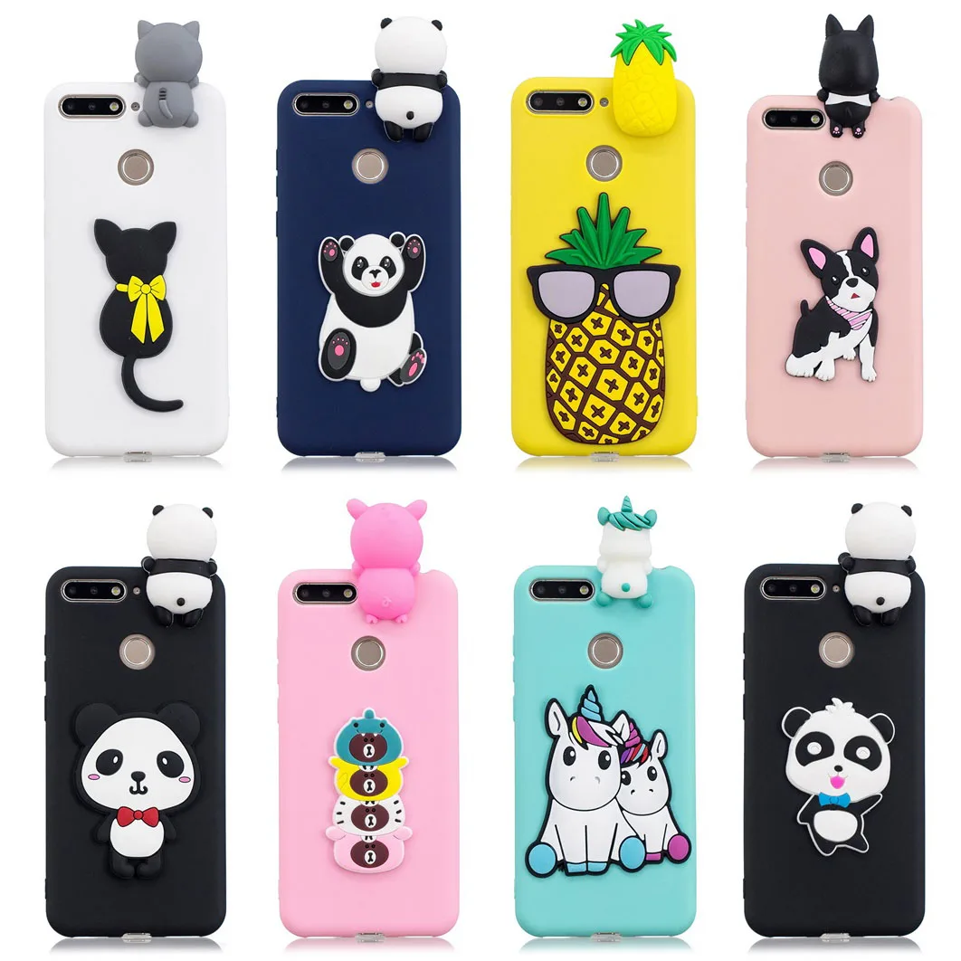 

3D Stress Relief Silicon Phone Case For Huawei Y6 Prime 2018 Cute Soft Unicorn panda bear cat TPU Cases For huawei Y6 Prime 2018