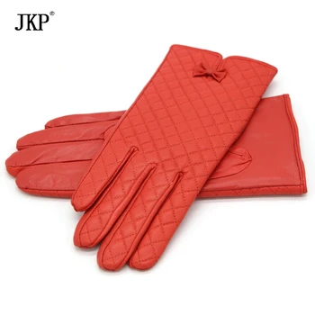 

Genuine Leather Women Gloves High Quality Goatskin Gloves Winter Elegant Lady Sheepskin Glove