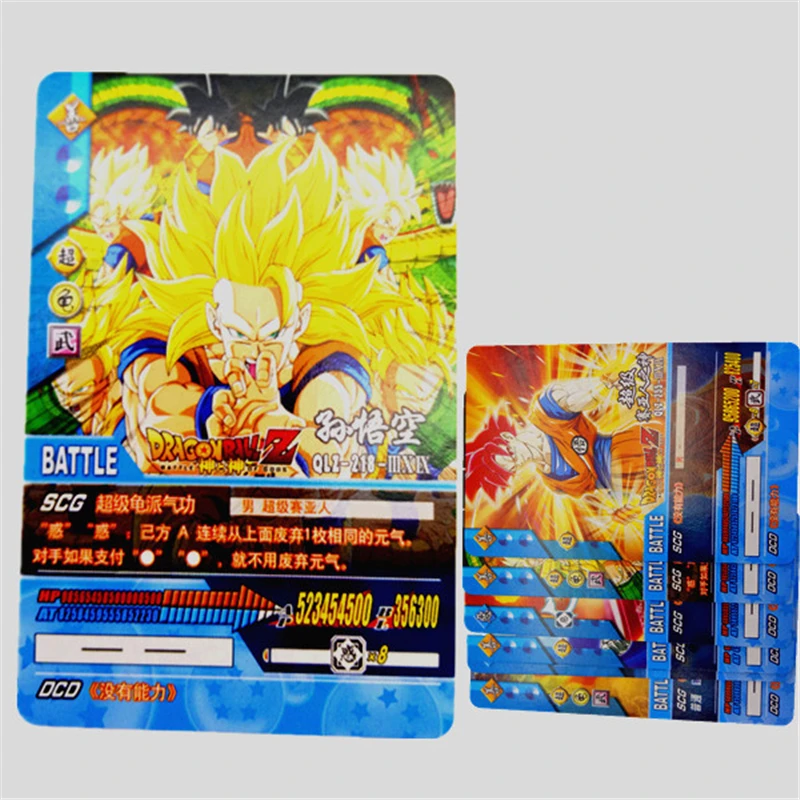 34 шт./лот коллекционные карты Dragon Ball Super Saiyan Goku Vegeta ball z музыкальная шкатулка King