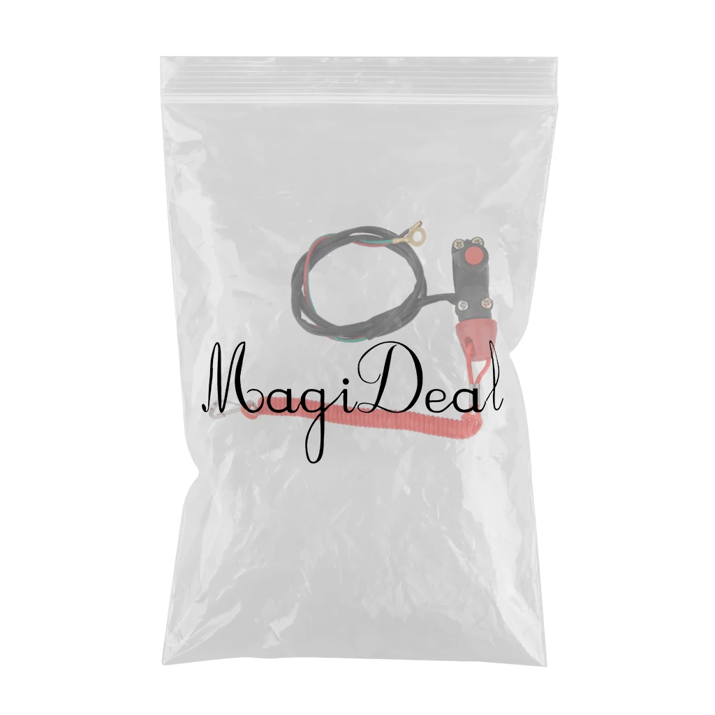 ATV Motorcycle Boat Tether Lanyard Emergency Kill Stop Engine Switch Push Button Interruptor de parada del motor de matar
