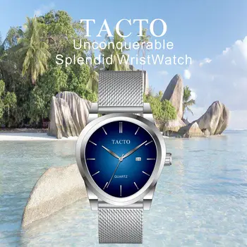 

2019 TACTO Men's The Minimalist Quartz Stainless Steel and Leather Casual Watch