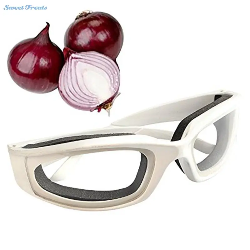 Sweettreats, кухонные очки для Резки Лука разрыв бесплатно для резки и нарезки ломтиками разделочная нарезания кожуры глаз защитные очки - Цвет: Белый
