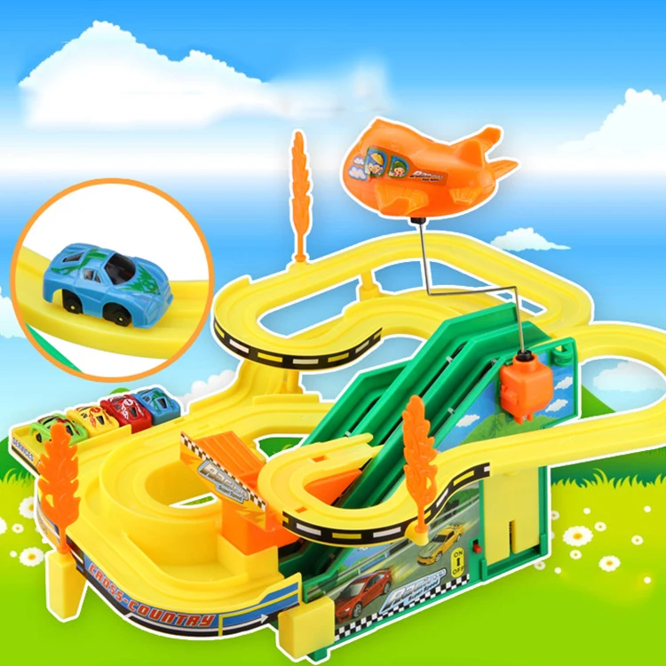 

Mini Diy Assemble Race Track With Car Kids Handwork Racing Lighting Music Sound Car Toy Gift for children2366