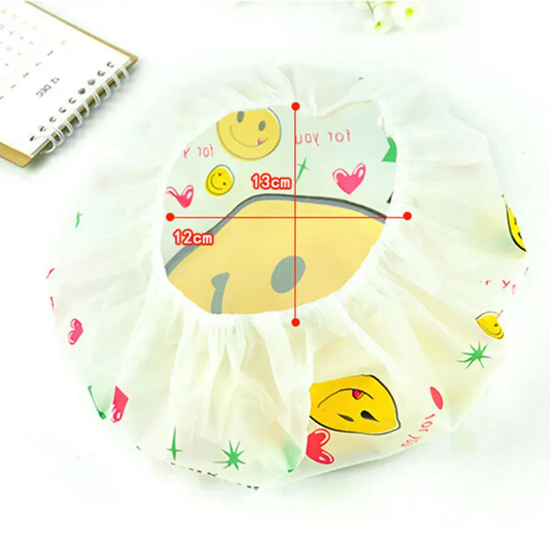 

Cartoon Cute Bather Spar Shower Bath Caps Women Ladies Clear Shampo Caps Elastic Waterproof Bathing Bathroom Hats For Women Bath