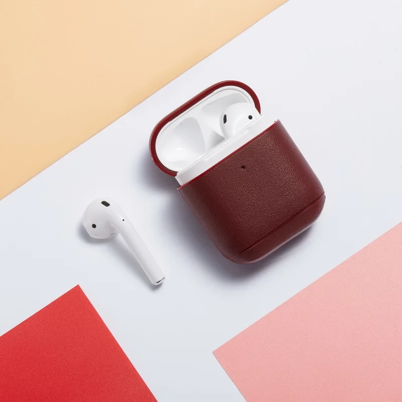 Для Apple Airpods чехол из натуральной кожи Bluetooth беспроводной Чехол для наушников чехол для Airpods 1 2 Coque Air Pod зарядная коробка