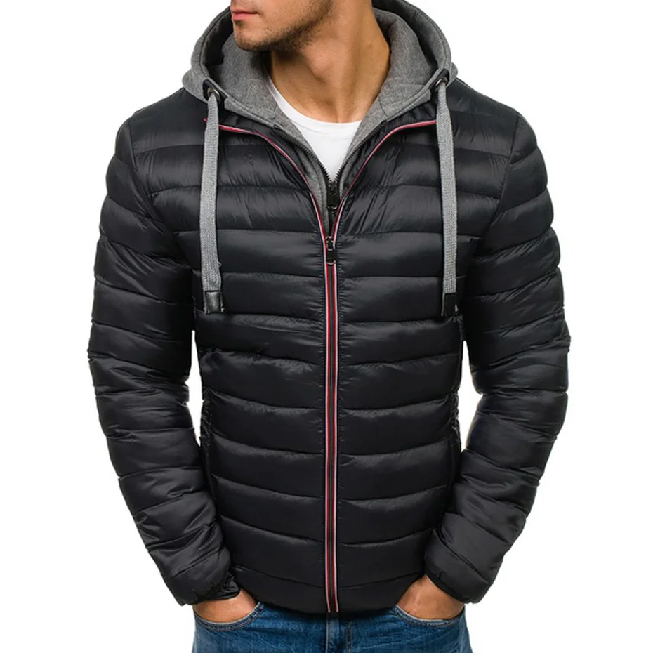 ZOGAA мужская зимняя куртка, пальто, повседневные Толстые мужские пальто с капюшоном, уличная зимняя куртка, Мужская одежда, зимние парки