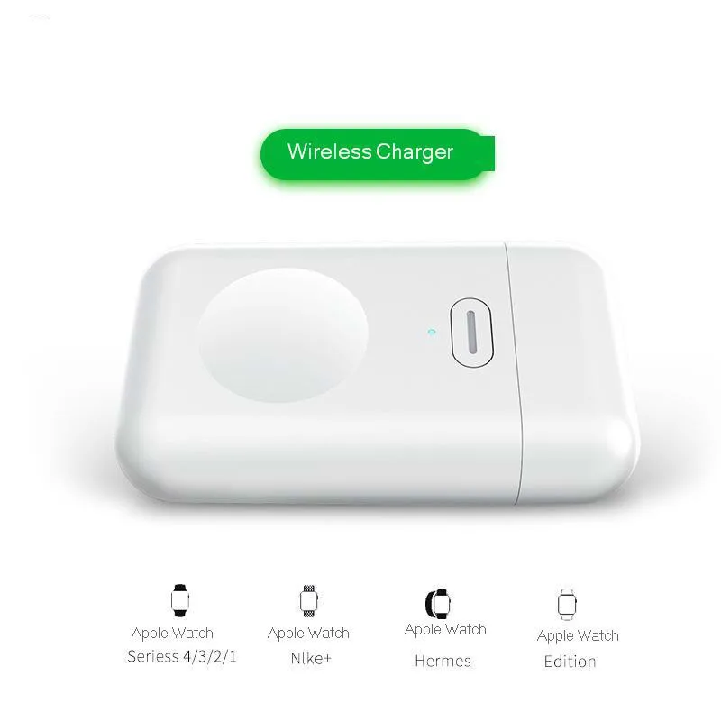 Battery Power Bank for Apple Watch iWatch 1000mAH Micro USB 5V 1A Mini Charger Base Magnetic Wireless Charger for iWatch 1 2 3 4