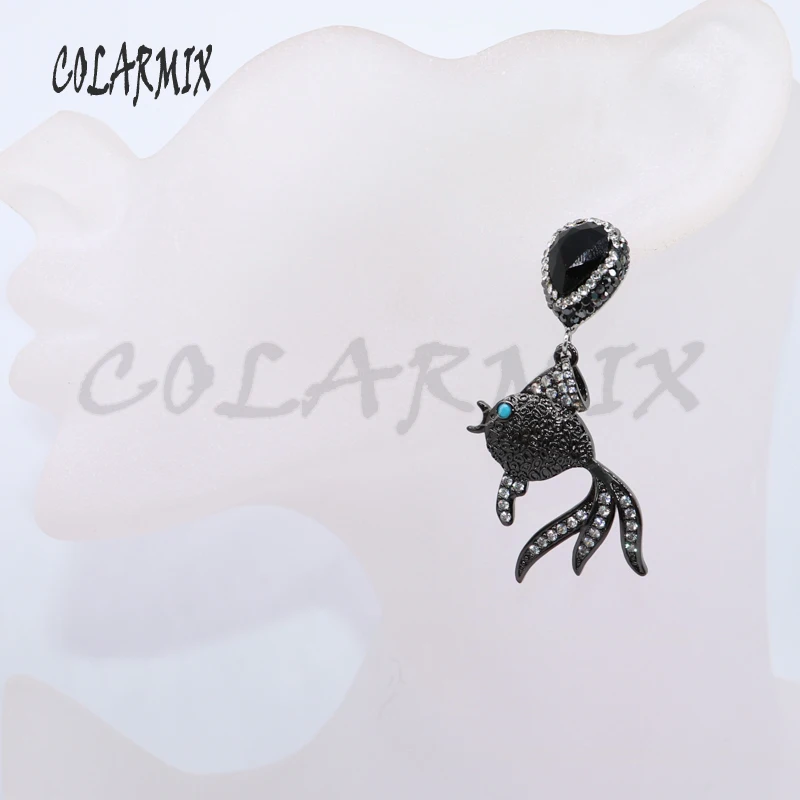 

3 pairs fish earrings mix colors retro jewels for women wholesale jewelry 5065