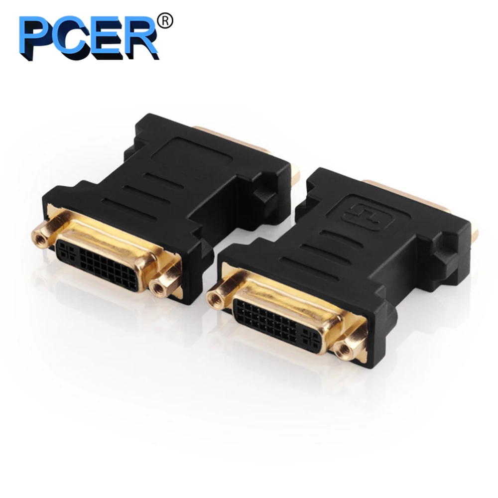 PCER تحويل DVI الإناث إلى الإناث 1920*1080 وعاء ودعم شاشة عرض كمبيوتر شاشة عرض التلفزيون DVI محول DVI محول PCER تحويل DVI الإناث إلى الإناث 1920*1080 وعاء ودعم شاشة عرض كمبيوتر شاشة عرض التلفزيون DVI محول DVI محول