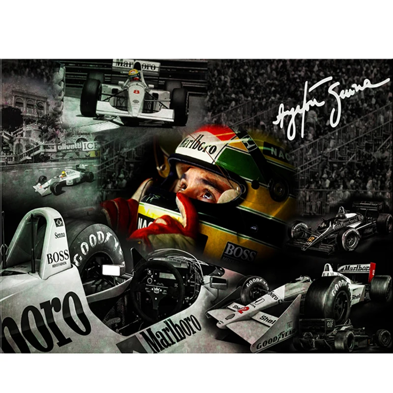 

Full drill 5D DIY Diamond embroidery Racing Senna Silva F1 Racer 5D Diy Diamond Painting Cross Stitch Rhinestone Decor