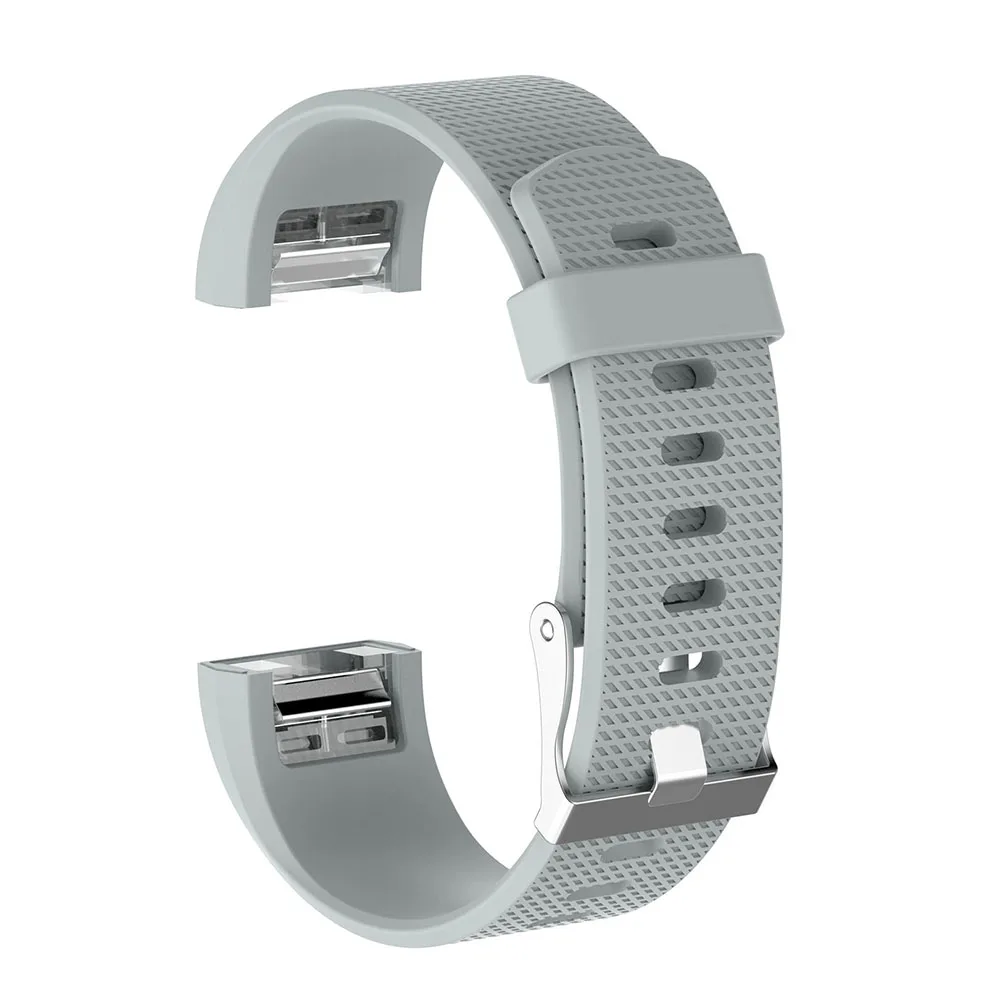 Силиконовый браслет для браслета Fitbit Charge 2 замена Смарт часы Браслет для Fitbit Charge2 ремешок для спортивных часов аксессуар - Цвет: light grey