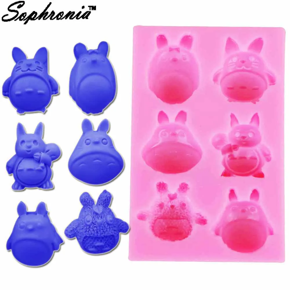 

Sophronia Cartoon Animal Totoro cat 3D Silicone Mold for Cake,Cupcake,Candy Jelly Clay Chocolate Mold Decorating Tools m885