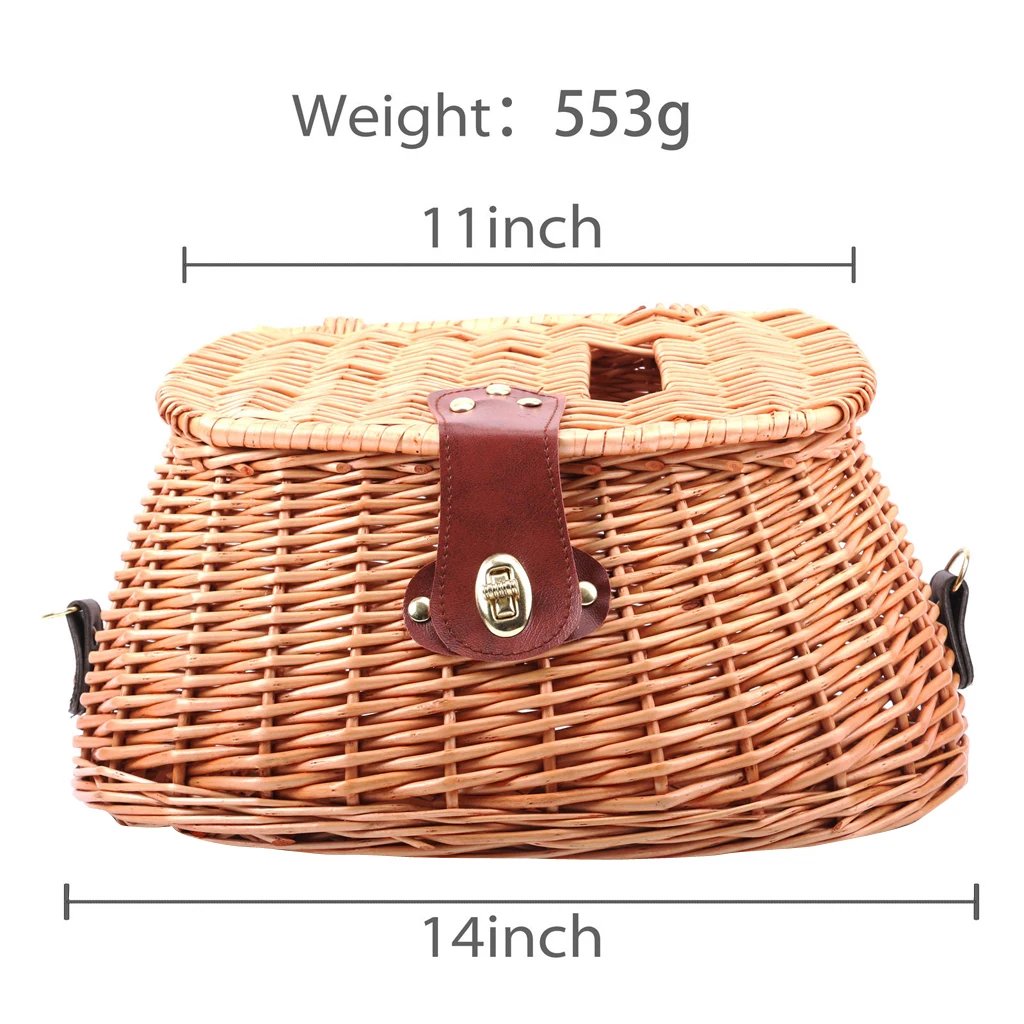 Fishing decor Wicker creel Lake house decor Fishing gifts. Old fishing creel basket Cabin decor Wicker fishing creel