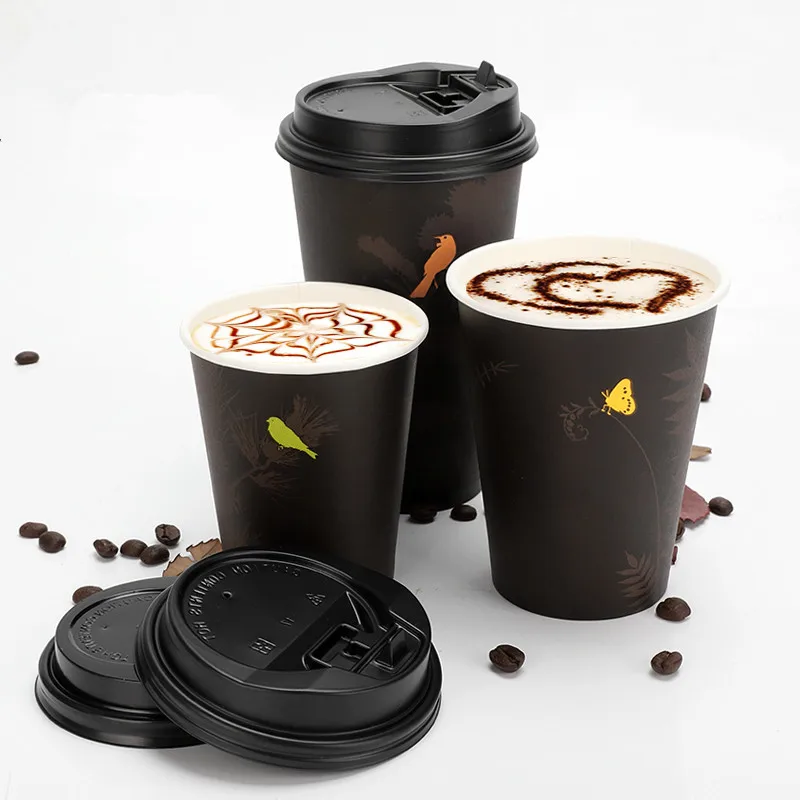 50pcs Disposable coffee cup 8oz/12oz/16oz drink juice milk tea takeaway