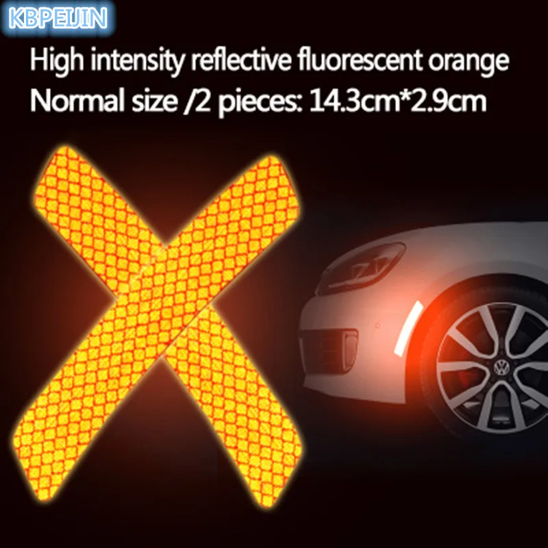 2 шт. светоотражающие полосы на бампер и колесо для Volvo xc60 s60 s80 s40 v60 v40 xc90 v70 xc70