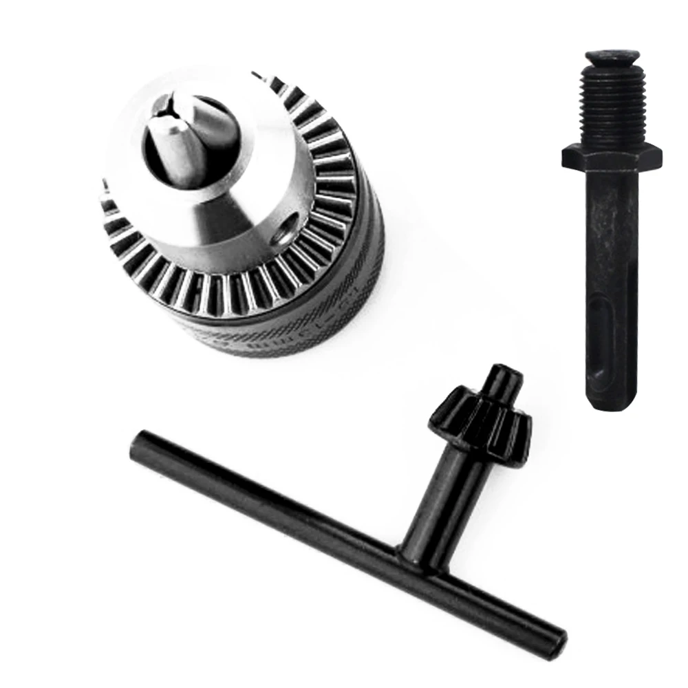 

13mm Keyed Chuck Drill with Key and Precision Socket Adapter Electric Drill Clamp Gead Set Electric Drill Bits Accessories