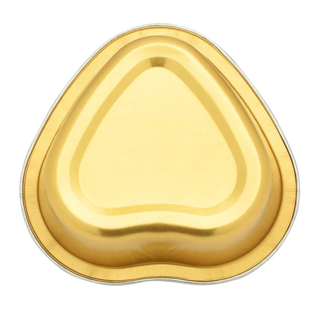 10 Pieces Gold Heart-Shaped Aluminum Foil Melting Hair Remove Wax Small Bowl Bean Depilatory Cream Bowl Waxing Pellet New