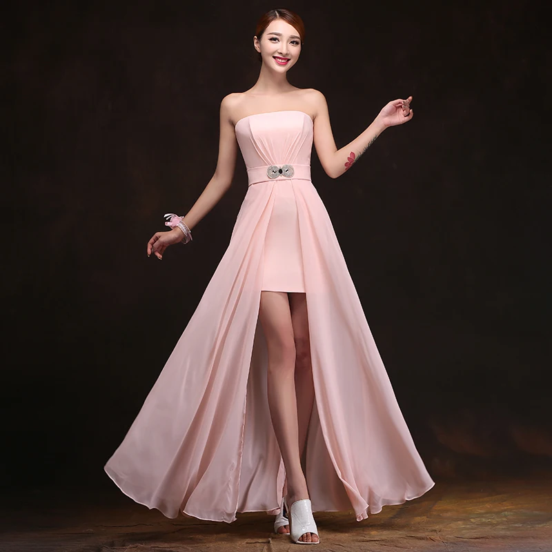 Hot Ing Blush Pink Bridesmaid Dress Chiffon Vestidos De Festa Aeproduct Getsubject