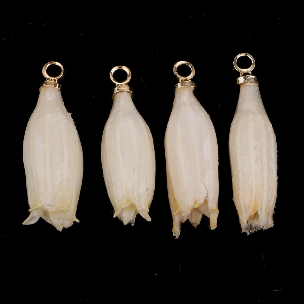 16Pcs Real 3D Convallaria Majalis Flower Charms Epoxy Resin Dried Flower Pendants for Women Girls Earring Accessories Findings