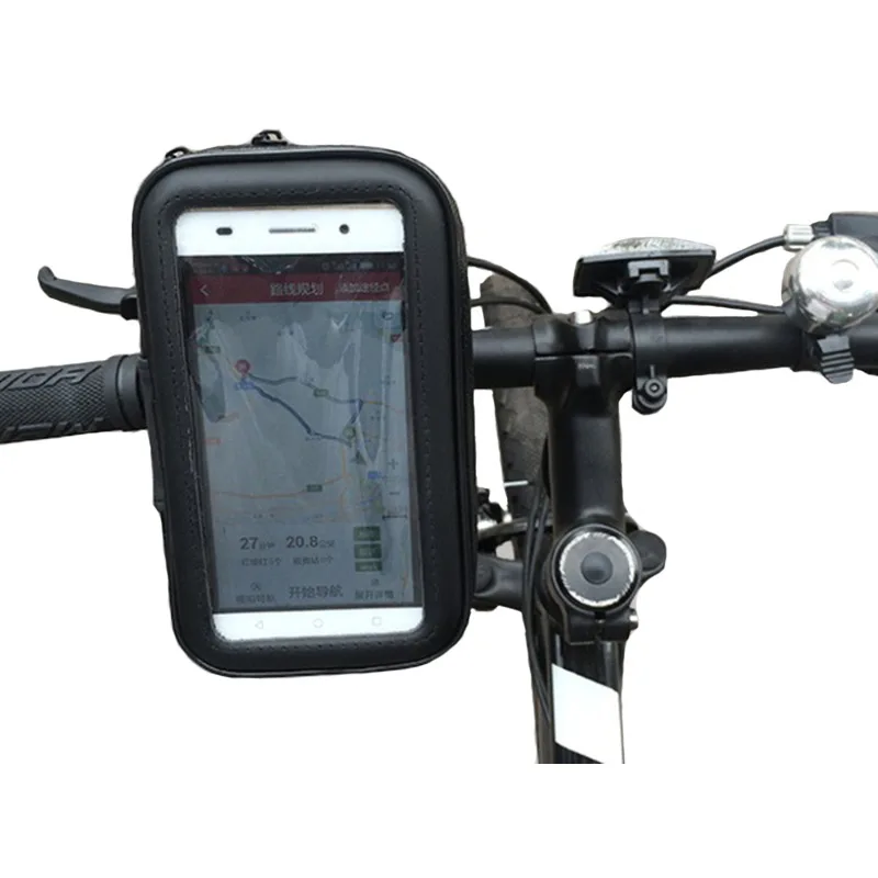 Fimilef Motorcycle Bike Ride Phone Waterproof Bag Case Adjustable Holder Handlebar Mount Dustproof Bag Navigation Phone Stand (18)