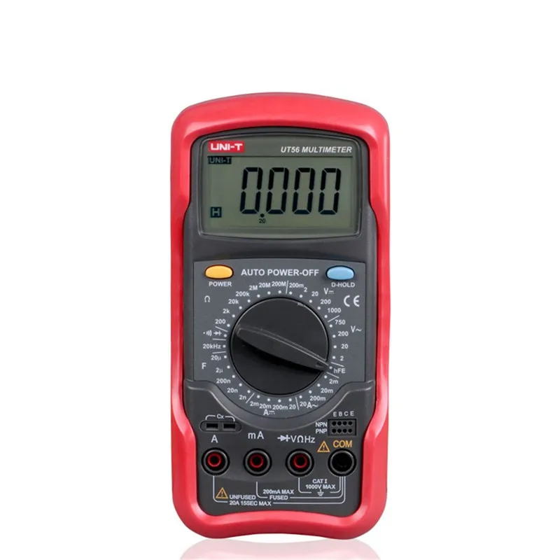 

2017 New UT56 UNI-T UT56 19999 Display 1000V 20A DMM AC DC Voltmeter UT56 Resistance Capacitance Frequency Test Multi Meter