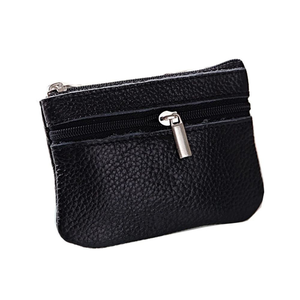 

Mini clutch bag Fashion Genuine Leather Women Small Wallet Lady Clutch Short Coin Purse Soft leather Solid Zipper Square key Bag