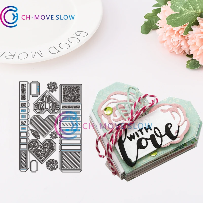 

2019 New Arrival CH diamond cut heart box Metal Cutting Dies For Scrapbooking DIY Cards Stencil Paper Craft Handmade Album