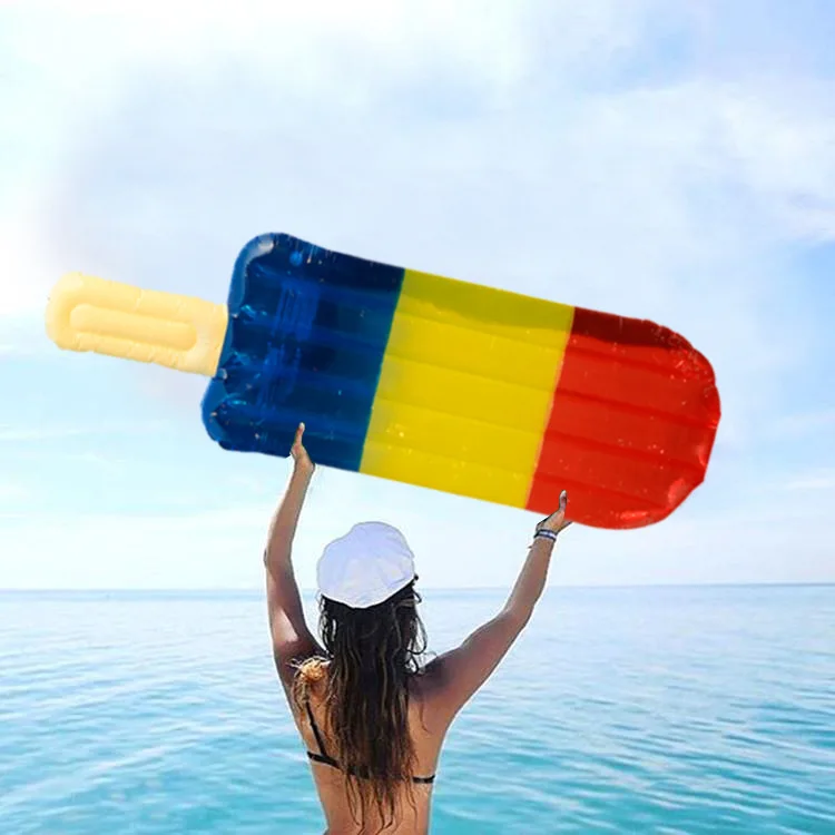 

Big Size 213cm Colored Inflatable Boat Popsicle Holder Floating Ice Cream Shape Boat for Summer Swimming pool Beach Water Toy