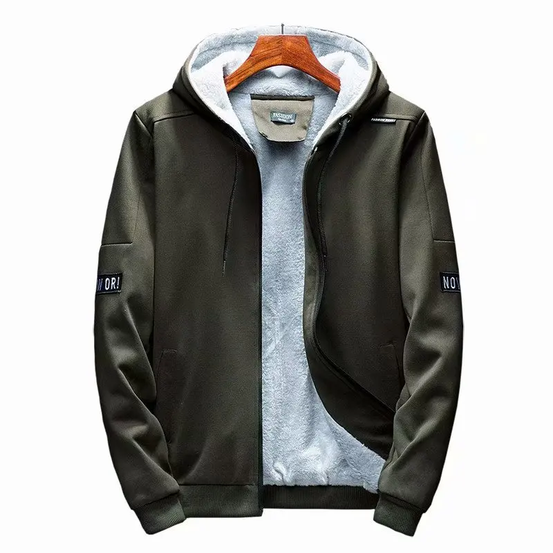 

Loldeal men's Casual Winter Warm Lined Zip up Hooded Sweatshirt Jacket Coat