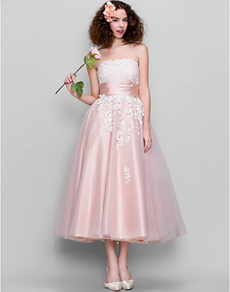 Short Pink Lace Bridesmaid Dresses 10