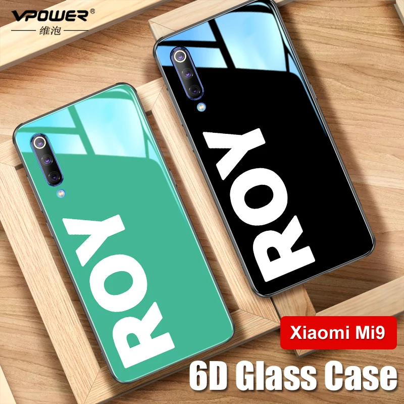 Vpower стеклянная задняя крышка для Xiaomi mi 9 роскошный гибридный защитный чехол
