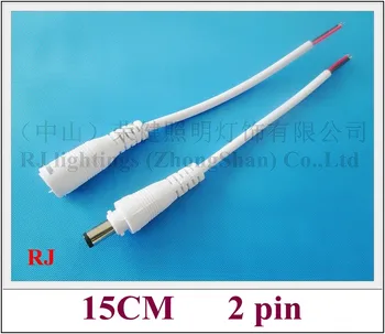

general connector wire cable male and female for LED panel ceiling light downlight flood light etc ( 100V - 300V ) 15CM 2 pin