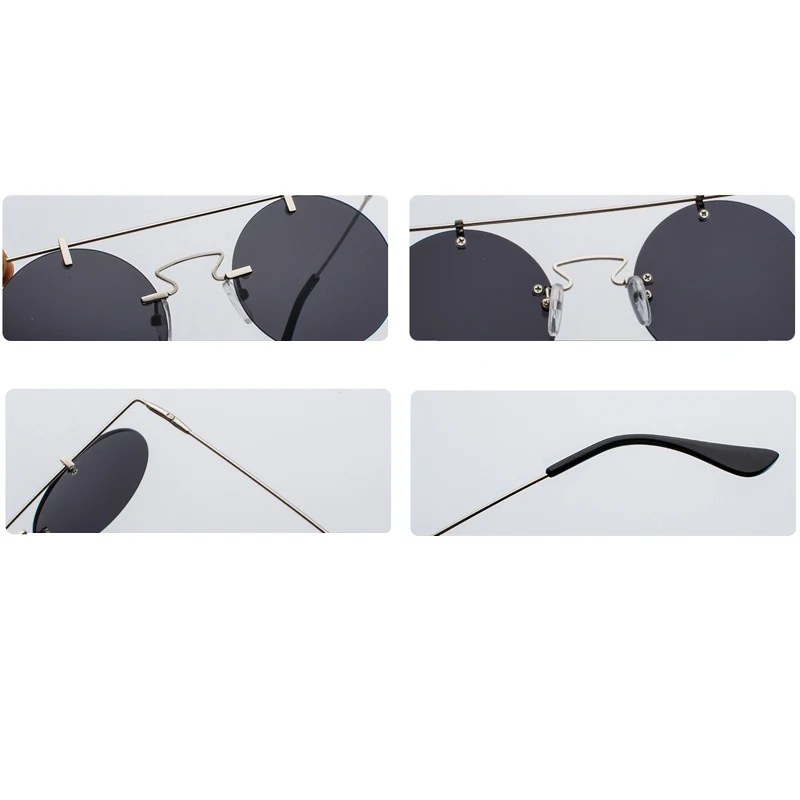 rimless sunglasses for women brand designer detail (1)