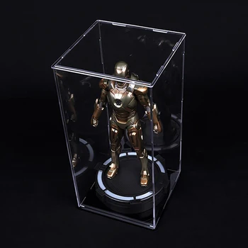 

2 Models 1/6 Scale Transparent Dust Proof Display Box Dust Box With Light For 12" Action Figure Body Doll Accessories