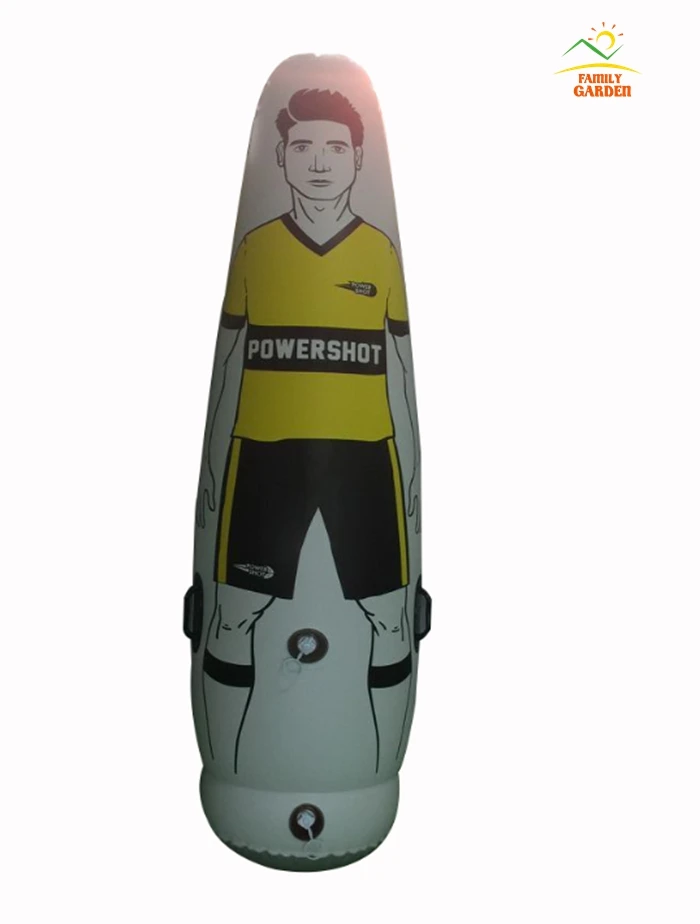 Two Sizes 0.6MM Thick PVC Yellow Inflatable Football Training Dummy For