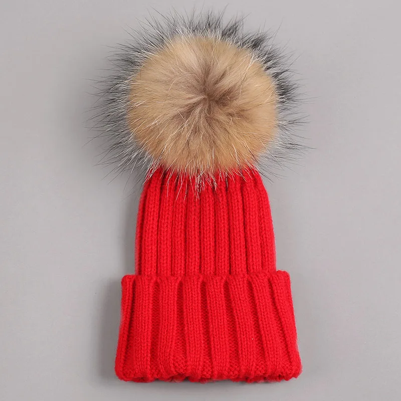 baby caps fur pompom 5