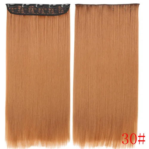 Miss wig 55 см длинный синтетический зажим для наращивания волос 5 зажим прямые пряди термостойкий черный коричневый цвет