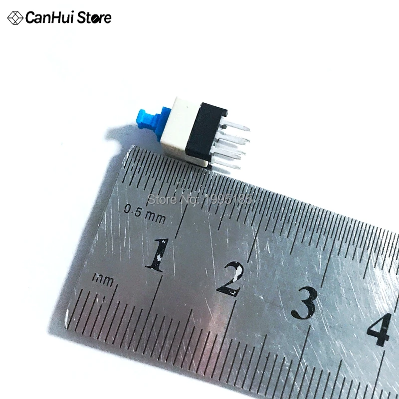 20 шт./лот, 7X7 мм, 7*7 мм, 6 pin, нажимная тактильная мощность, микропереключатель, самоблокирующийся, кнопка включения/выключения, фиксационный переключатель,, электронный
