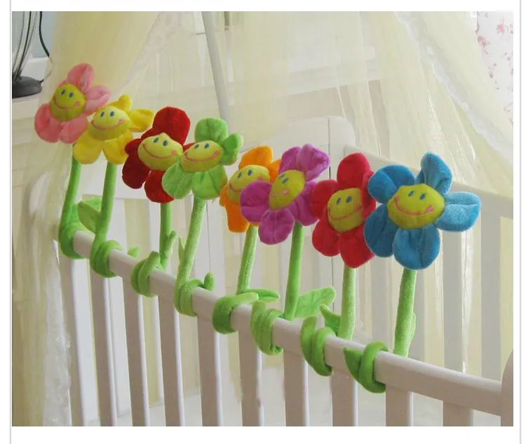 beautiful sunflower toy muticolour flowers lovely plush flowers 10pieces lot about 60cm