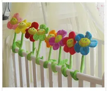 beautiful sunflower toy muticolour flowers lovely plush flowers 10pieces lot about 60cm